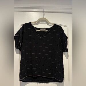 Michael Stars black and silver size small top, beaded embellishments